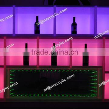 shanghai commercial furniture New arrival LED acrylic bar counter with Infinity System