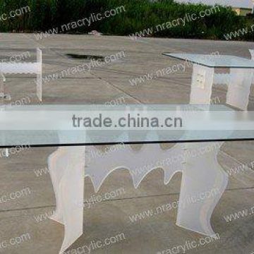 Event Shanghai popular acrylic portable dining table with butterfly base