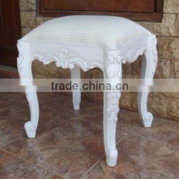 Reproduction Ottoman Furniture - White Bed Stool Ottoman