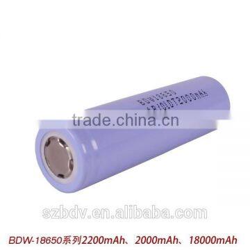Lithium Ion 18650 2200mAh Cylindrical Rechargeable Batteries