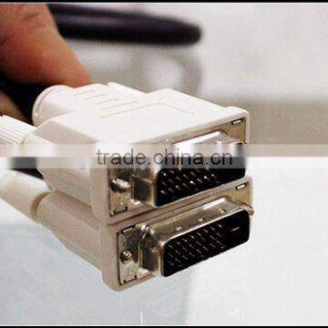 high performance white dvi24+1 male to male dvi cable