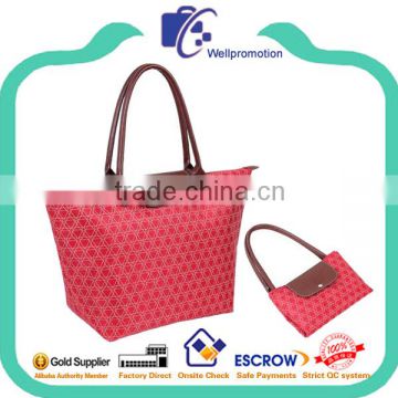 Wellpromotion new design promotional cheap fashion foldable tote bag