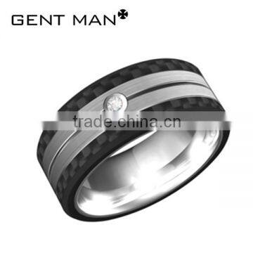 one stone ring design coolman jewelry carbon fiber man' ring for anniversary