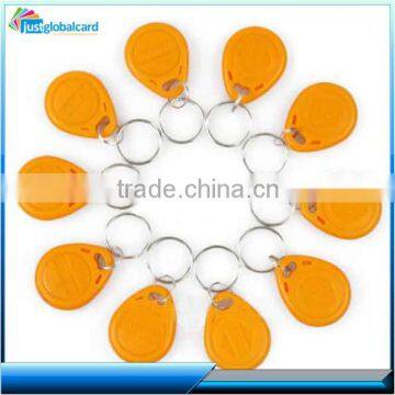 RFID 13.56mhz clear plastic control key tag/key tags s50