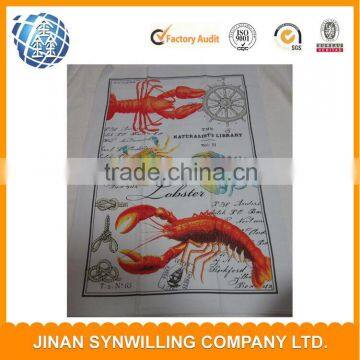 Custom print kitchen dish towels for wholesale