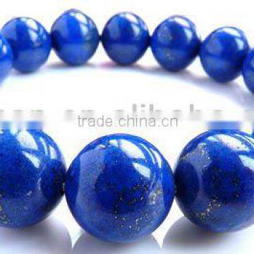 10mm nice round natural lapis lazuli blue gemstone bracelet