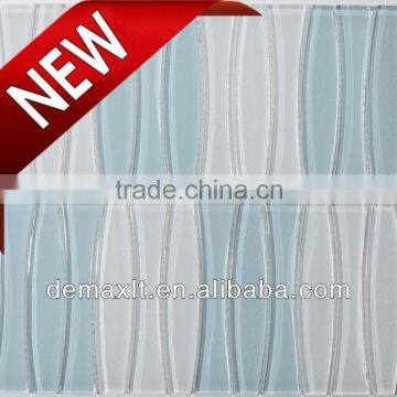 crystal-clear irregular glass mosaic-like bamboo for swimming pool tiles-8mm