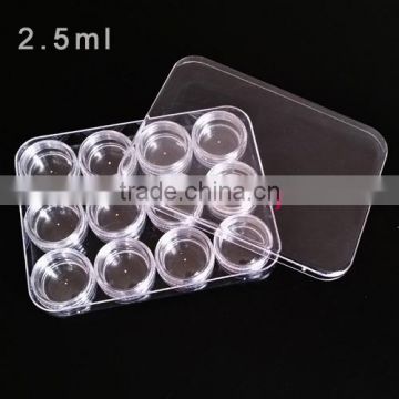 2.5g, 2.5ml PS jar set, 12pcs jar kit