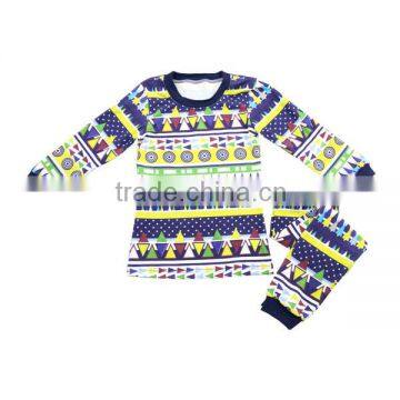 2016 Boutique OEM service pajamas print long sleeve outfit baby clothes factory wholesale children clothing usa