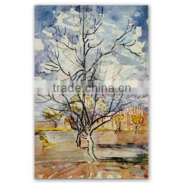 ROYI ART Van Gogh Oil Painting Handing on Wall Decor of Peach Tree in Bloom (in Memory of Mauve) photo-3