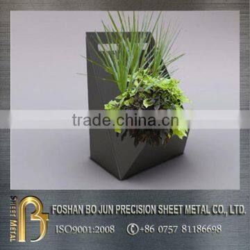 flower planter customized irregular black metal planter with powder coating made in China