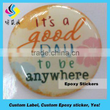 Custom Epoxy Sticker , clear epoxy resin sticker, Dome Stickers