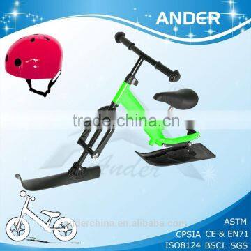 2015 New Type Steel snow sledge/snow bike for kids with bike bell