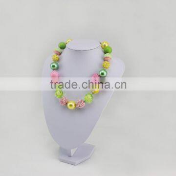 plastic easter bow chunky necklace handmade chinese pearl necklace