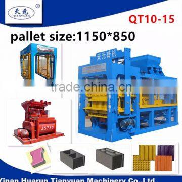 Best Selling QT10-15 fully automatic stacking burning-free paverment color brick making machine