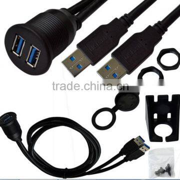 Double Mouth See Waterproof Line Car Shipping Motorcycle Dashboard Panel Data Extension 2 Meters photo-2