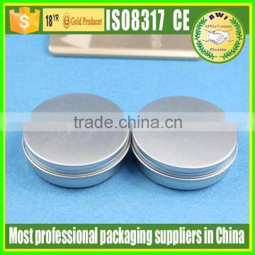 Empty aluminum cosmetic cream tin jars with lid for sale