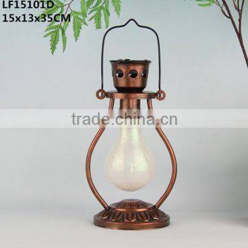 2016 Wrought iron solar powered garden lamp
