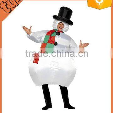 2015 Hot Sale Funny Inflatable Snowman Costume/Inflatable Christmas Snowman Clothes