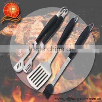 3pcs bbq tool set plastic handle