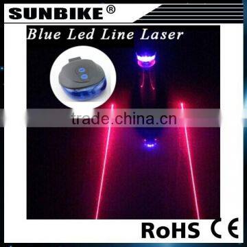 Modern Red Blue 5 Led 2 Laser Mountain Bike Lamp Cycling Safety Waterproof Rear Laser Bicycle Light photo-2