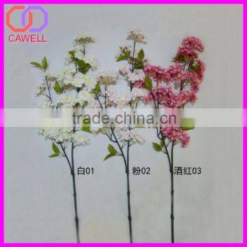 wedding decor plastic stem silk heads artificial cherry blossom tree branches