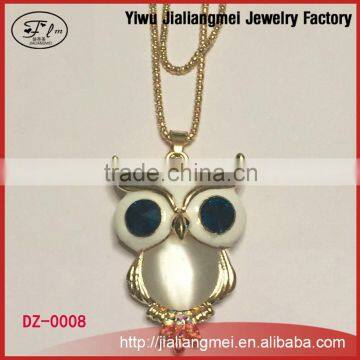 Wholesale High Quality Costume Jewelry, Cheap Rhinestone Owl Pendant Necklace