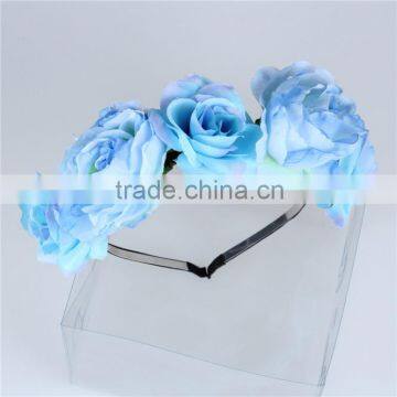 Manufacture Directly Sale Blue PE Flower Headbands for Girls photo-5