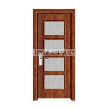 Interior PVC door for bathroom or toilet with surface finished