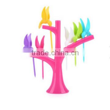 Creative Bird Plastic Fruit Dessert Salad Forks / Salad Forks Bird Fruit Snack Dessert