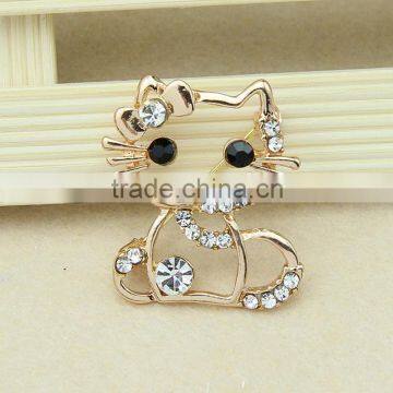 2015 fashion cat brooch korea,cheap brooches in bulk china fashion animal corsage pins