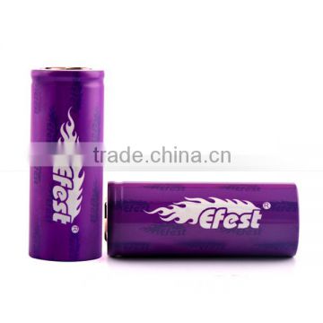 Efest IMR 26650 battery 5200mah 15A purple and green batteries