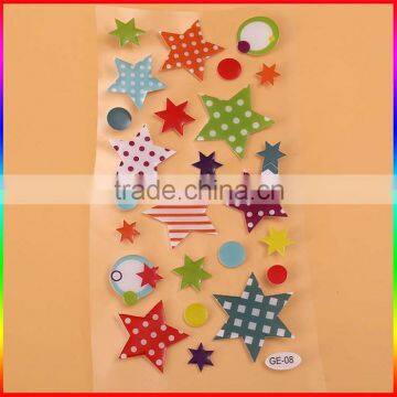 Star deign fashion decorations custom epoxy resin dome sticker