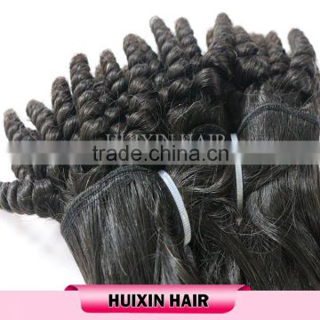 Virgin unprocessed human hair from one donor, top quality kinky curly indian hair braid in human hair