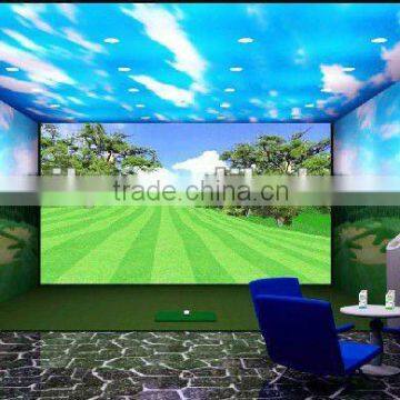 screen indoor golf simulator