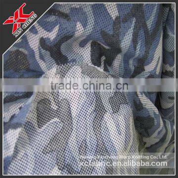 100% polyester printed camouflage mesh fabric for lining,clothing,caps