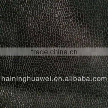 100%polyester Bronzed suede fabric for garments fashionable snake skin