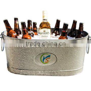 large Galvanized Metal Ice Bucket Party Tub