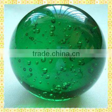 Delicate Green Crystal Glass Bubble Ball For Business Cooperation Gifts