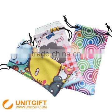 Multipurpose microfiber drawstring pouch bag