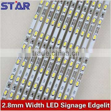 2.8mm SMD3014 0.1W 90leds/m LED Rigid Bar Strip Advertising Edgelit backlighting