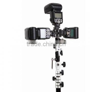 Factory Supply Hpusn Flash Hot Shoe Umbrella Holder Socket Bracket U-III With Three Holder photo-2