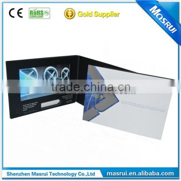 Soft Paper Cover Business Card Lcd Video Brochure with 256MB Memory