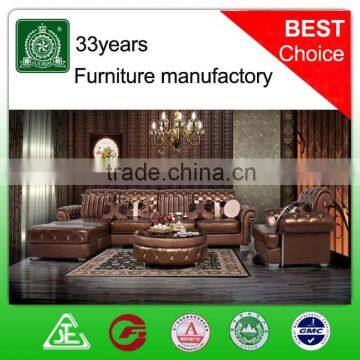 C979C Hot Selling Livingroom Furniture L Shaped Modern Leather Sofa Set