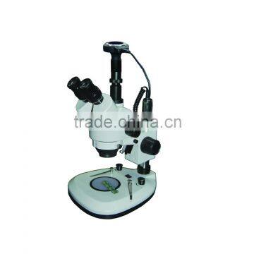 1.3MP DMEM1300-TZ45 digital stereo microscope equipped with 1.3MP digital microscope camera for lab use