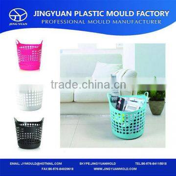 Taizhou supplier clothes storage basket mold with ellipse basket mould round new design basket mold plastic laundry basket mold