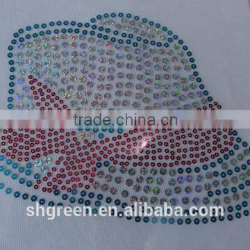 Hat pattern rhinestone hot fix motif