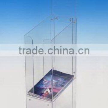 single tier Acrylic Brochure Display Stand/dump bin