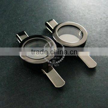 16mm Setting Gun Black Round 3mm Deep Bezel Tray Charm Floating DIY Photo Tie Bar,wedding Tie Clip Blanks Supplies 1540015 photo-2