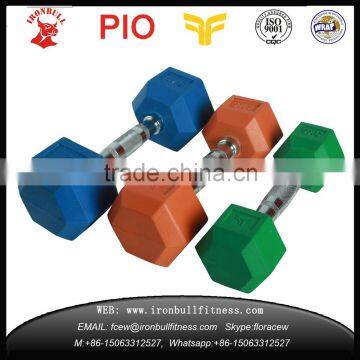 Colour Rubber coated Hex Dumbbell